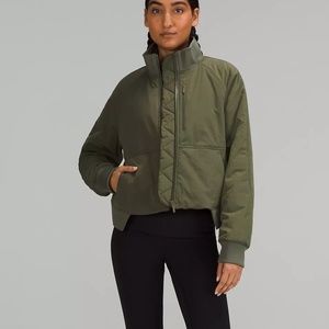 Lululemon Short Insulated Bomber Jacket | Medium Olive | 4